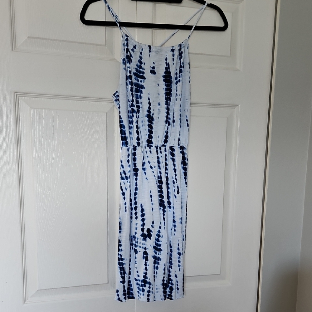Cynthia Rowley Navy and White Midi Dress